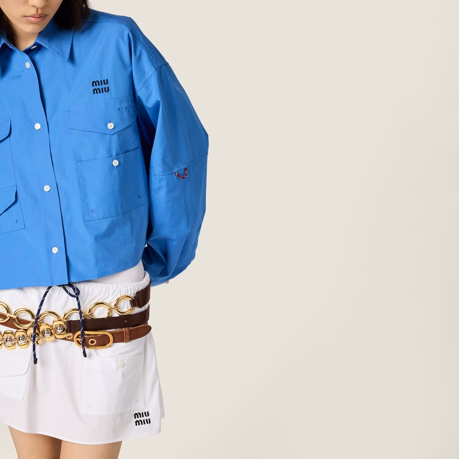 Poplin miniskirt