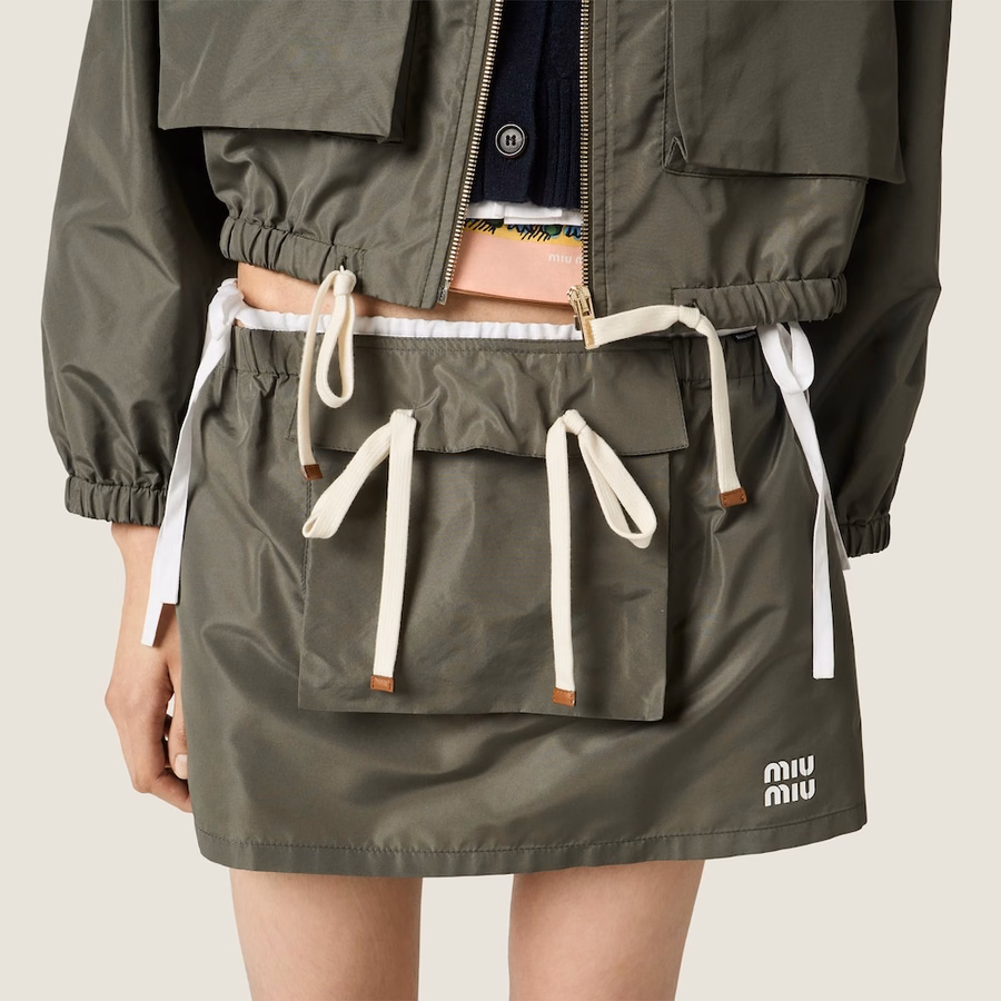 Technical fabric miniskirt
