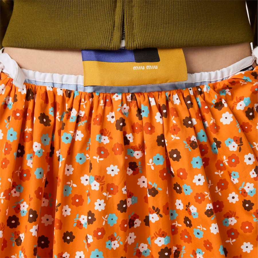 Poplin skirt