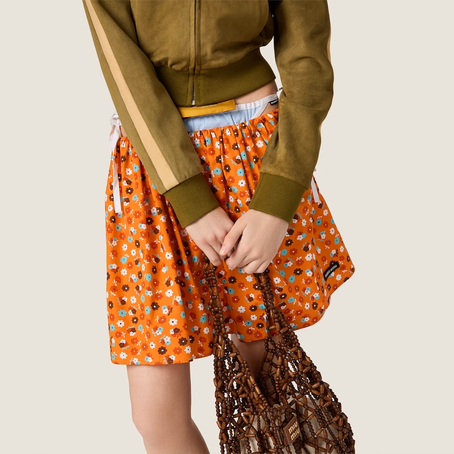 Poplin skirt