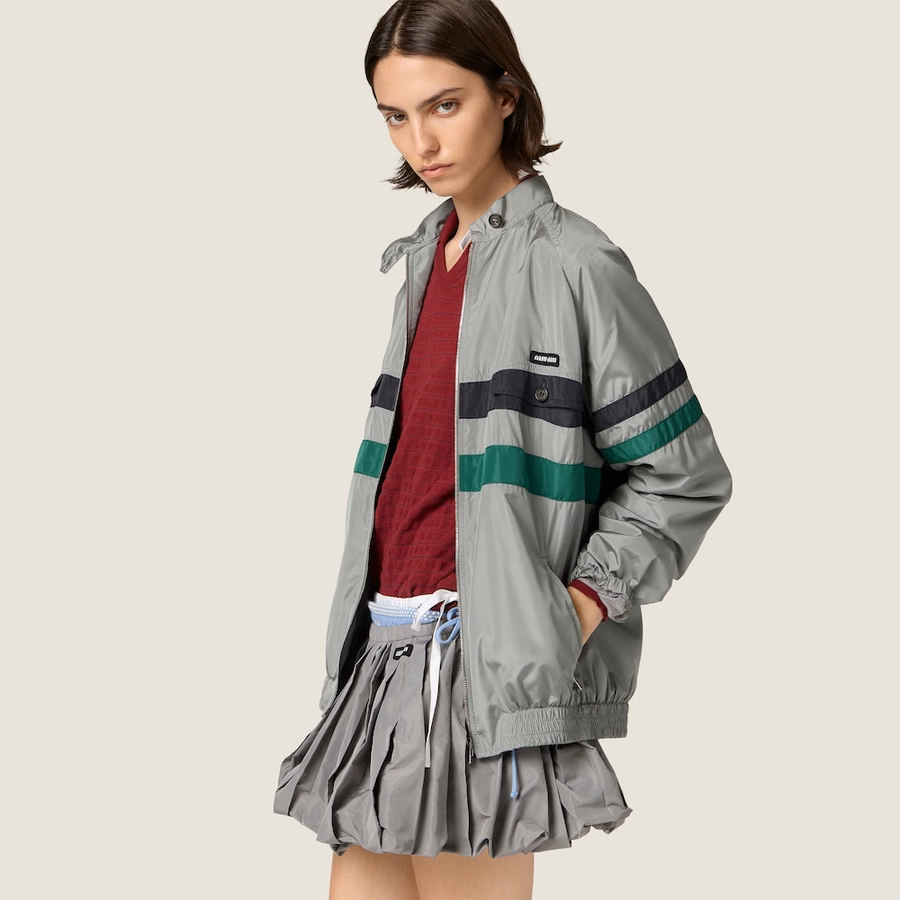 Technical fabric miniskirt