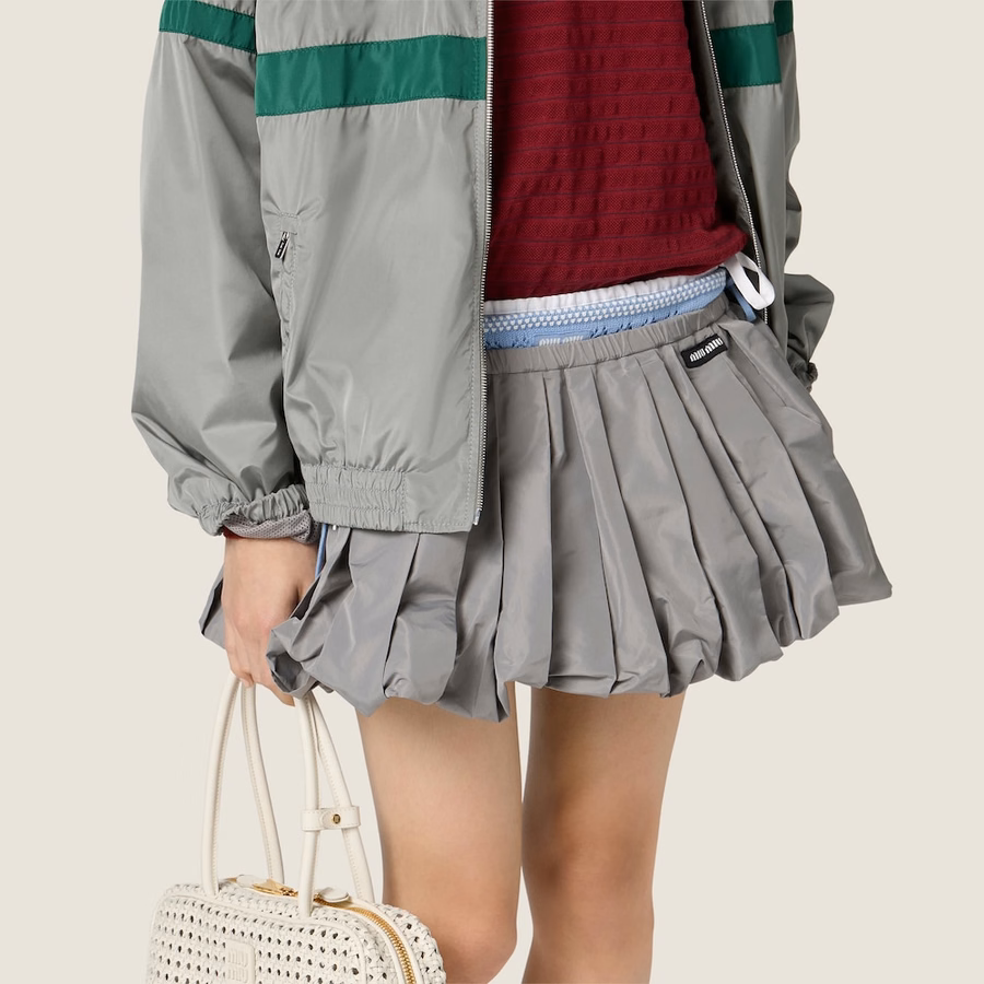 Technical fabric miniskirt