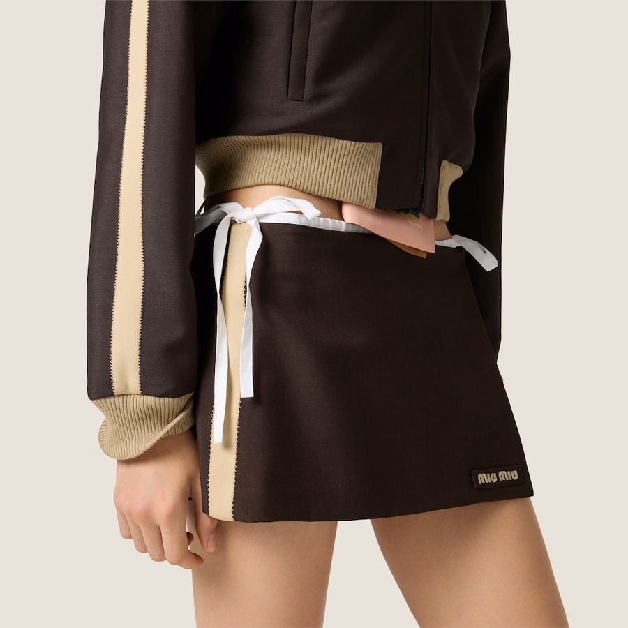 Kid mohair miniskirt