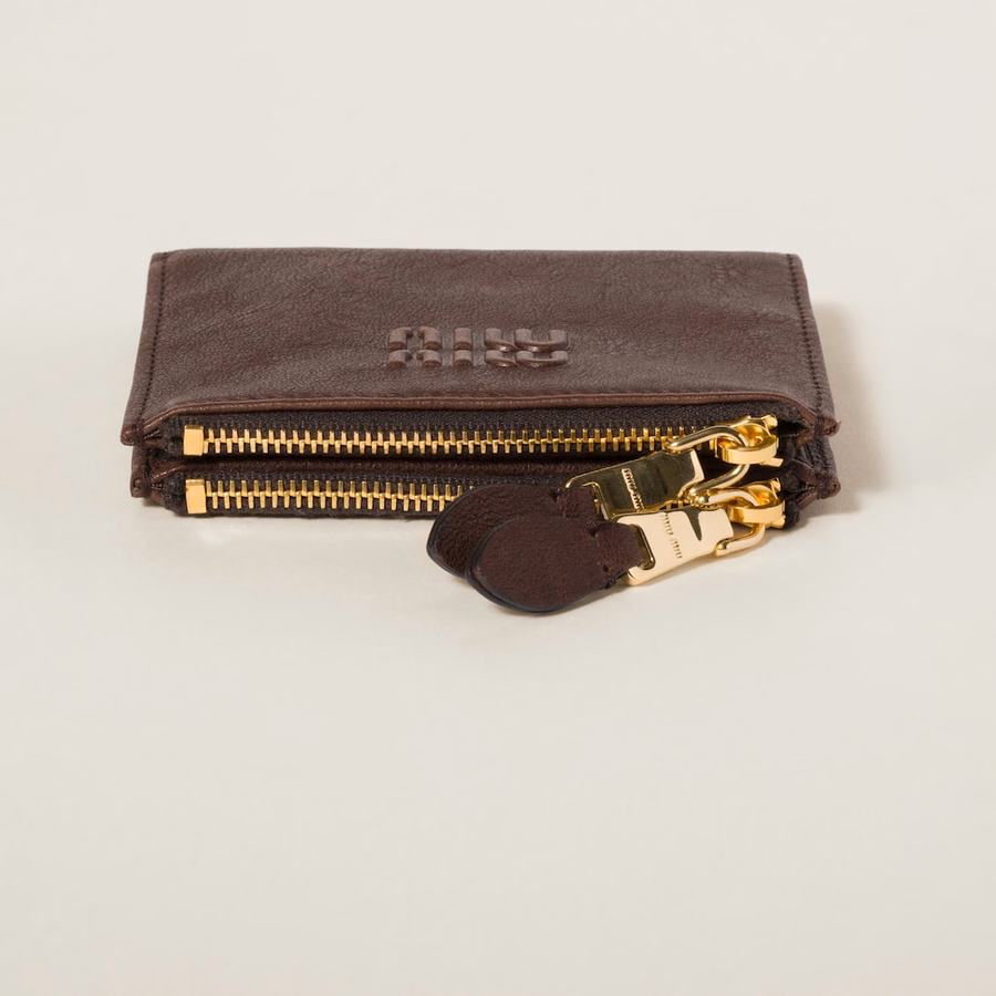 Small nappa leather wallet