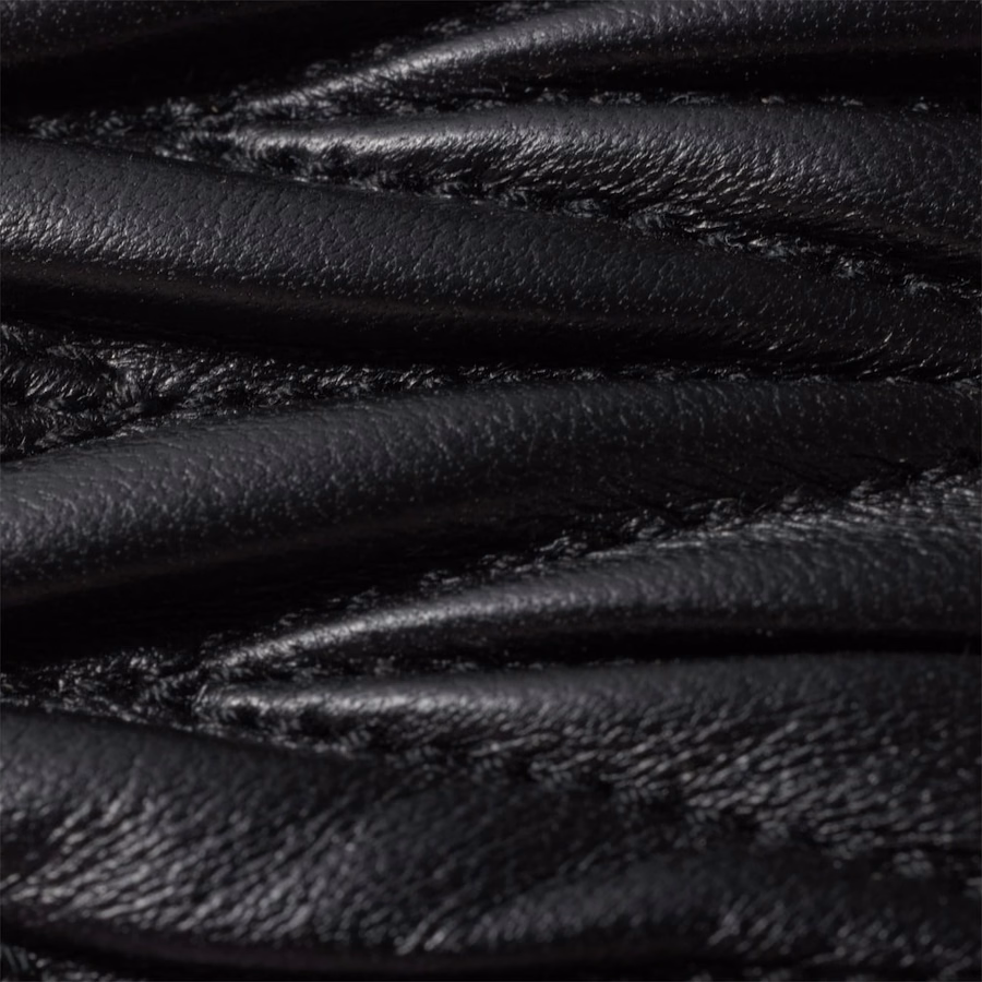 Small matelassé nappa leather wallet