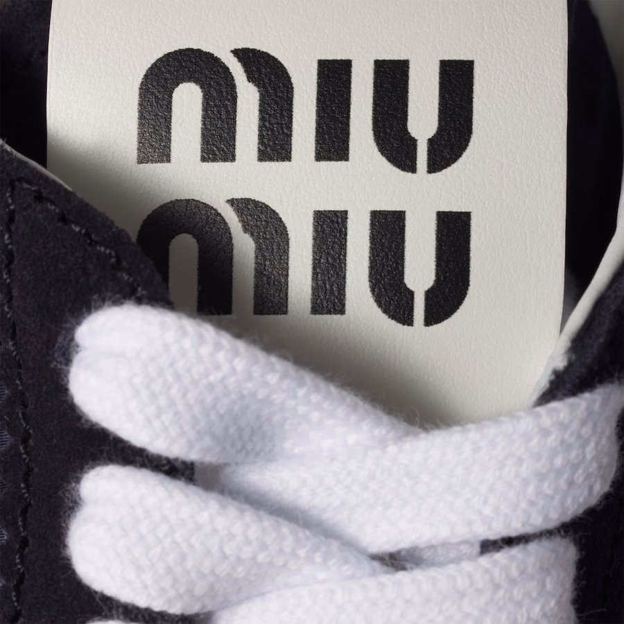 Plume technical fabric and suede sneakers