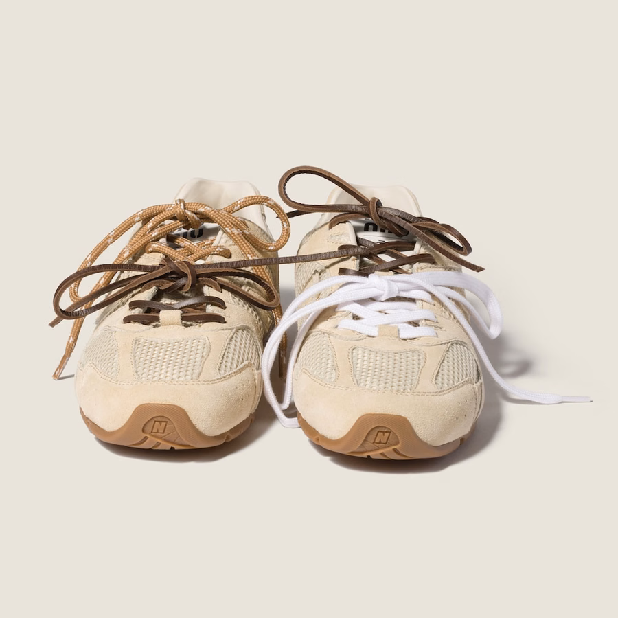 New Balance X Miu Miu 530 SL suede and mesh sneakers