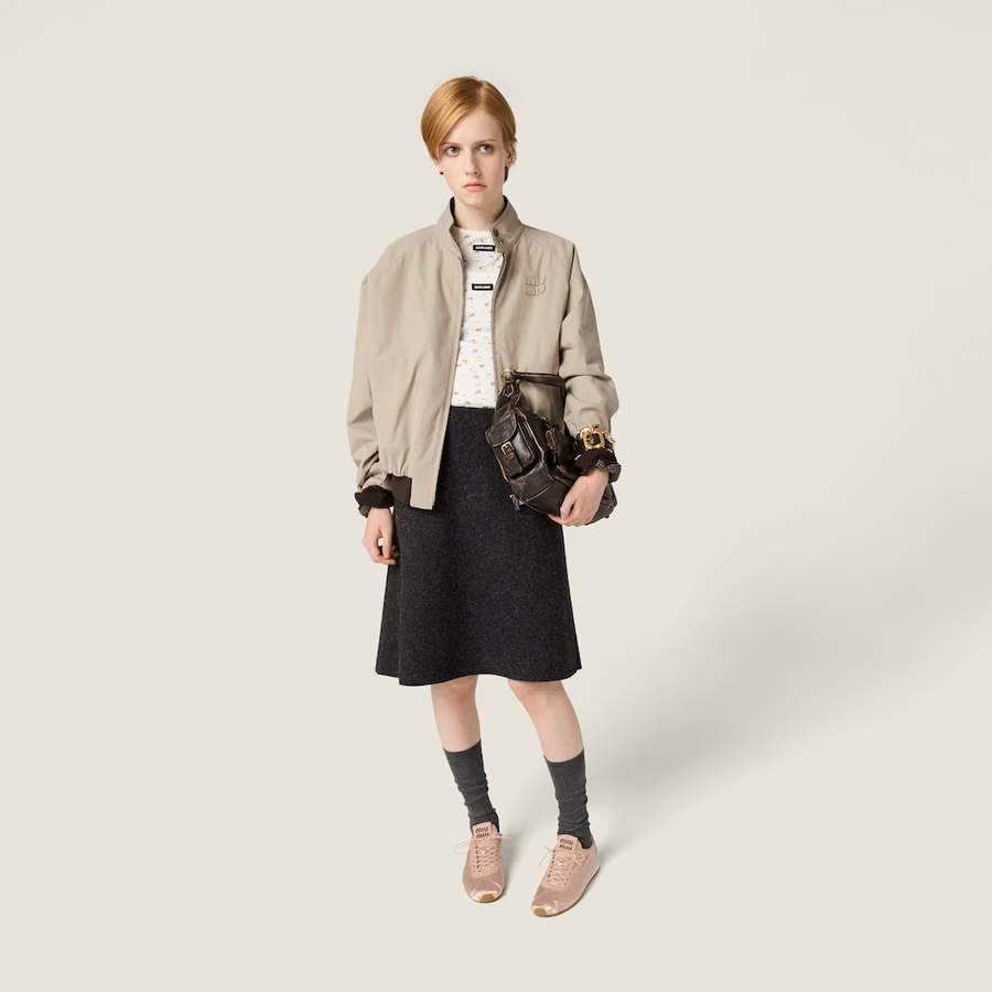 Plume satin sneakers