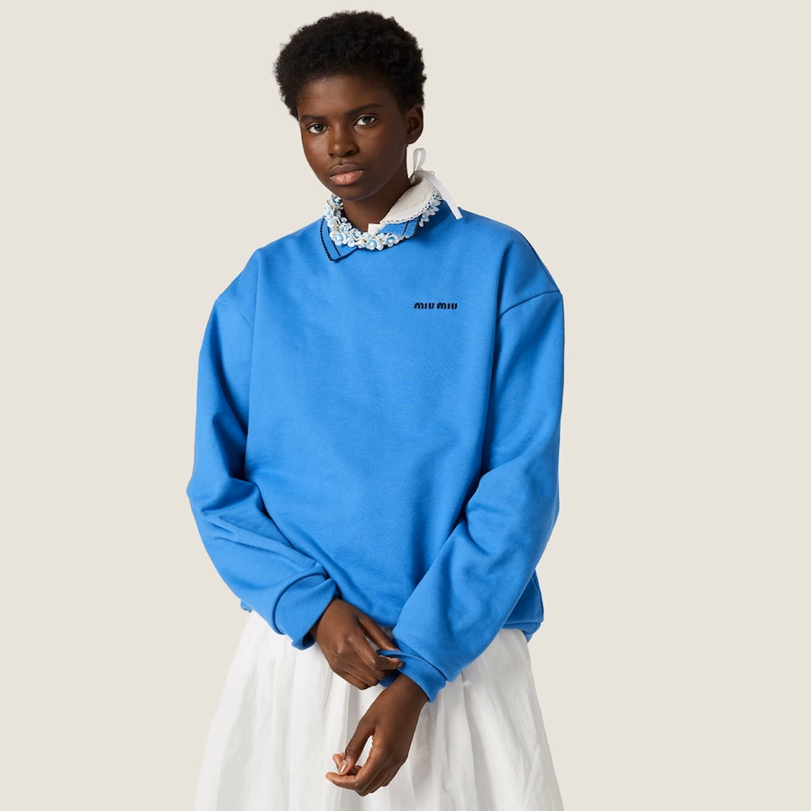Cotton fleece sweatshirt