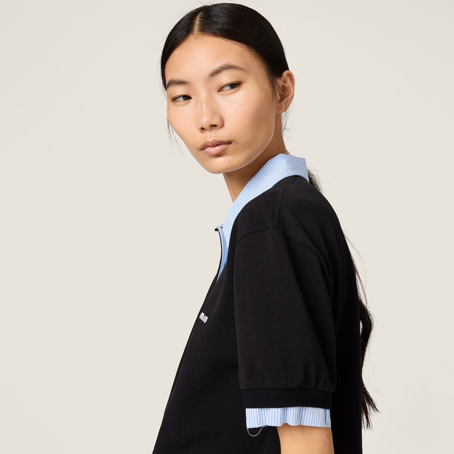 Cotton piqué polo shirt
