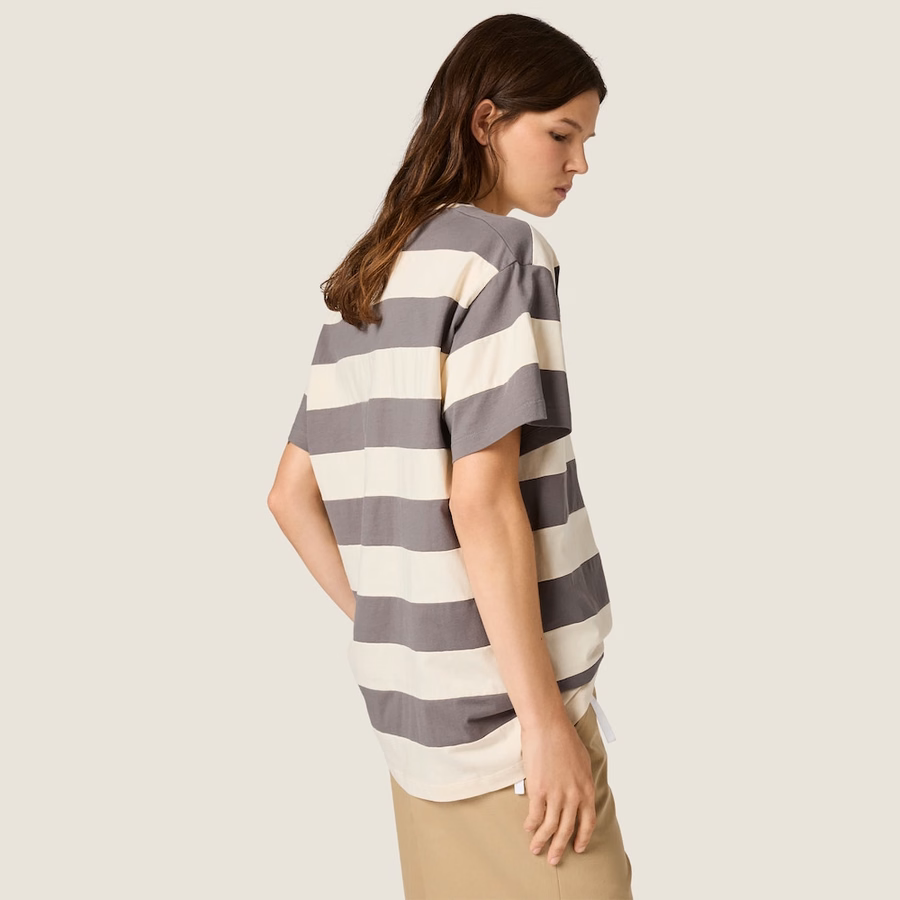 Striped jersey T-shirt