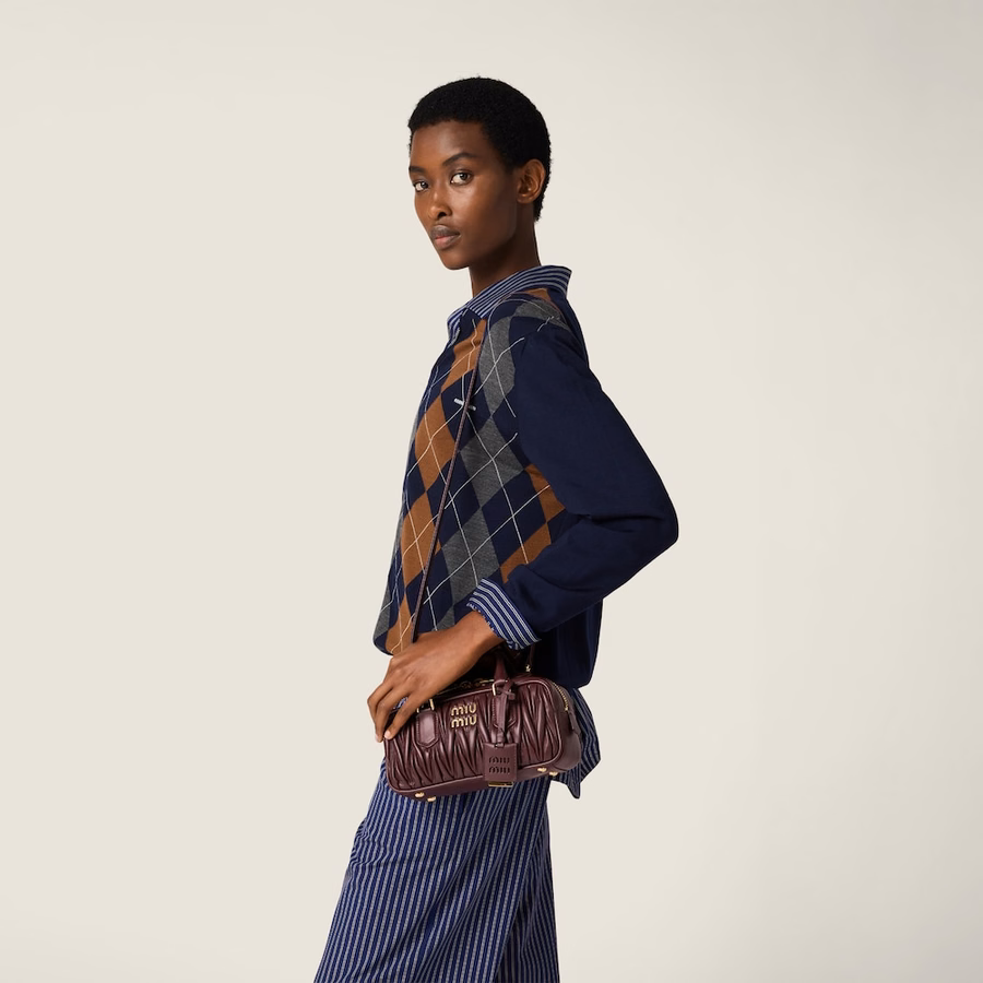 Arcadie matelassé nappa leather bag