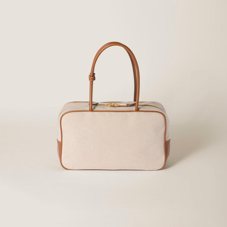Beau canvas and leather bag