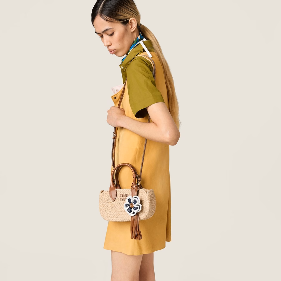 Raffia handbag