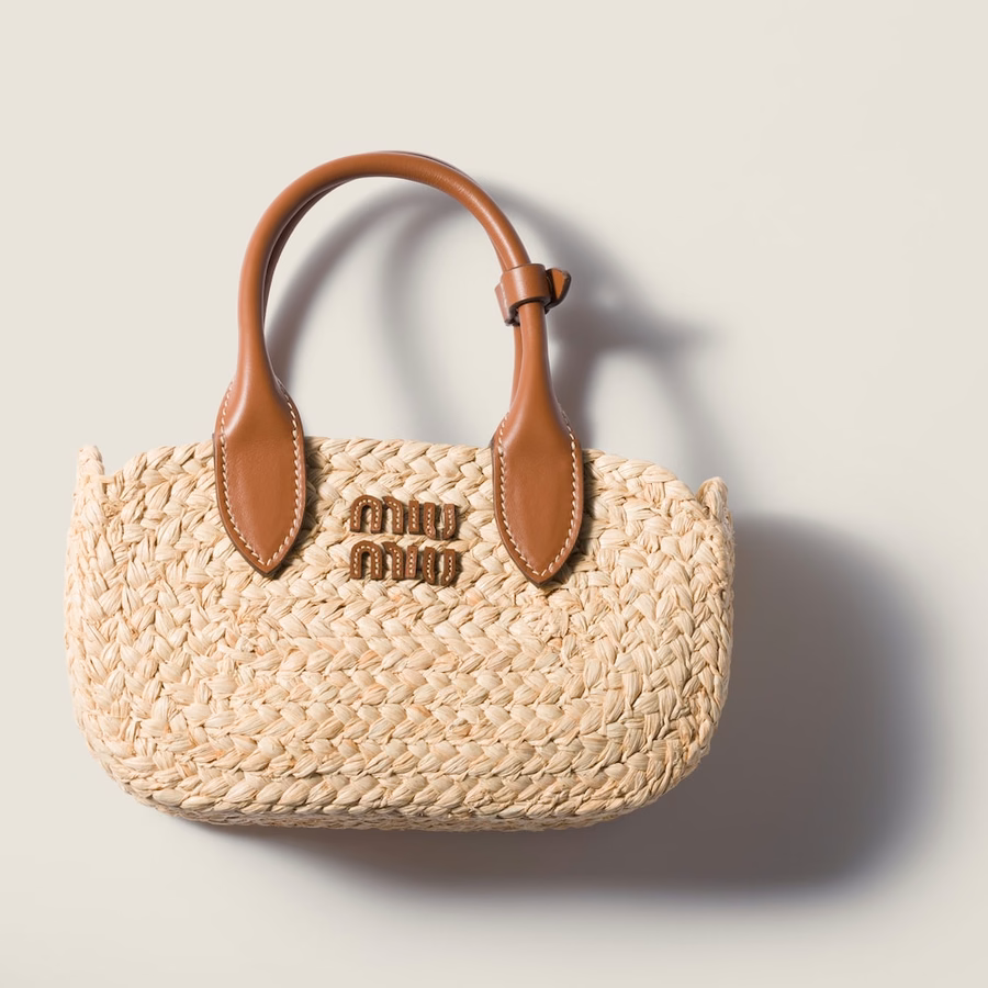 Raffia handbag