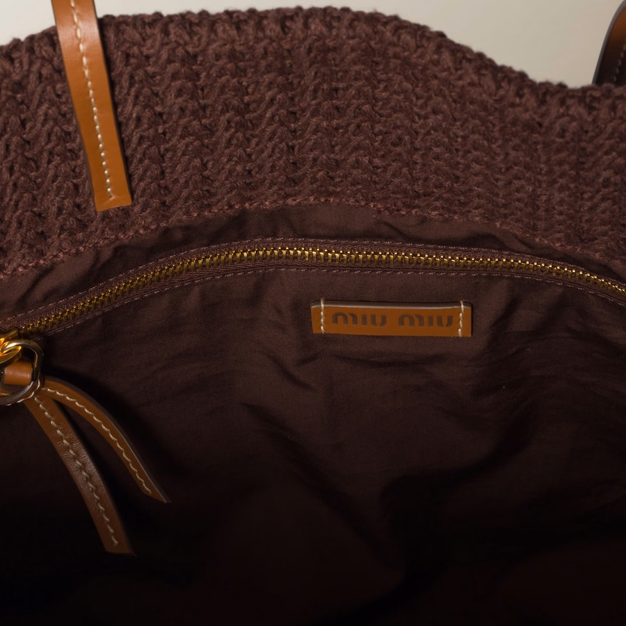 Raffia-effect woven tote bag