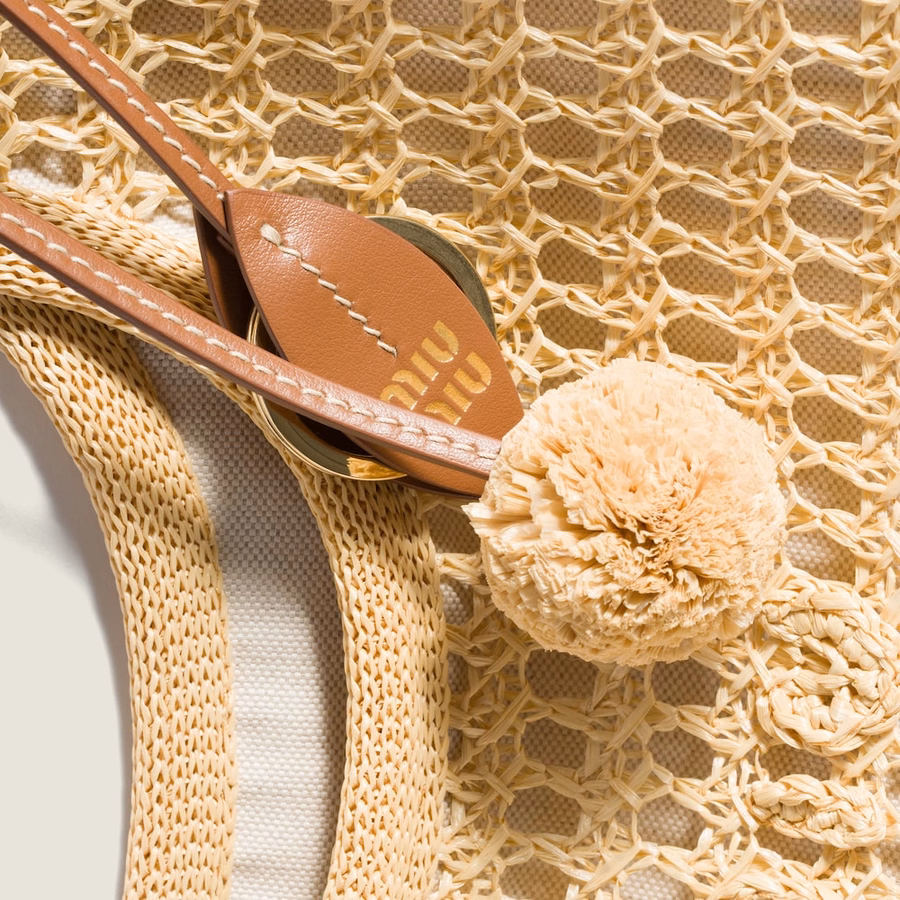 Ivy raffia crochet bag