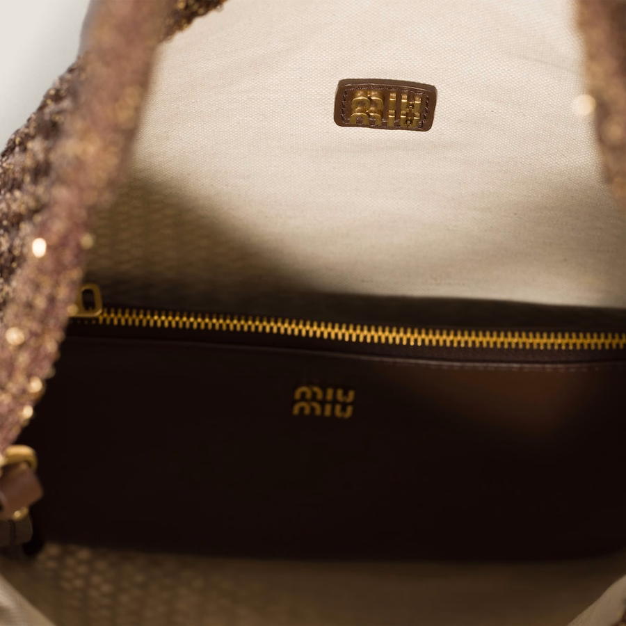 Ivy sequin mesh bag