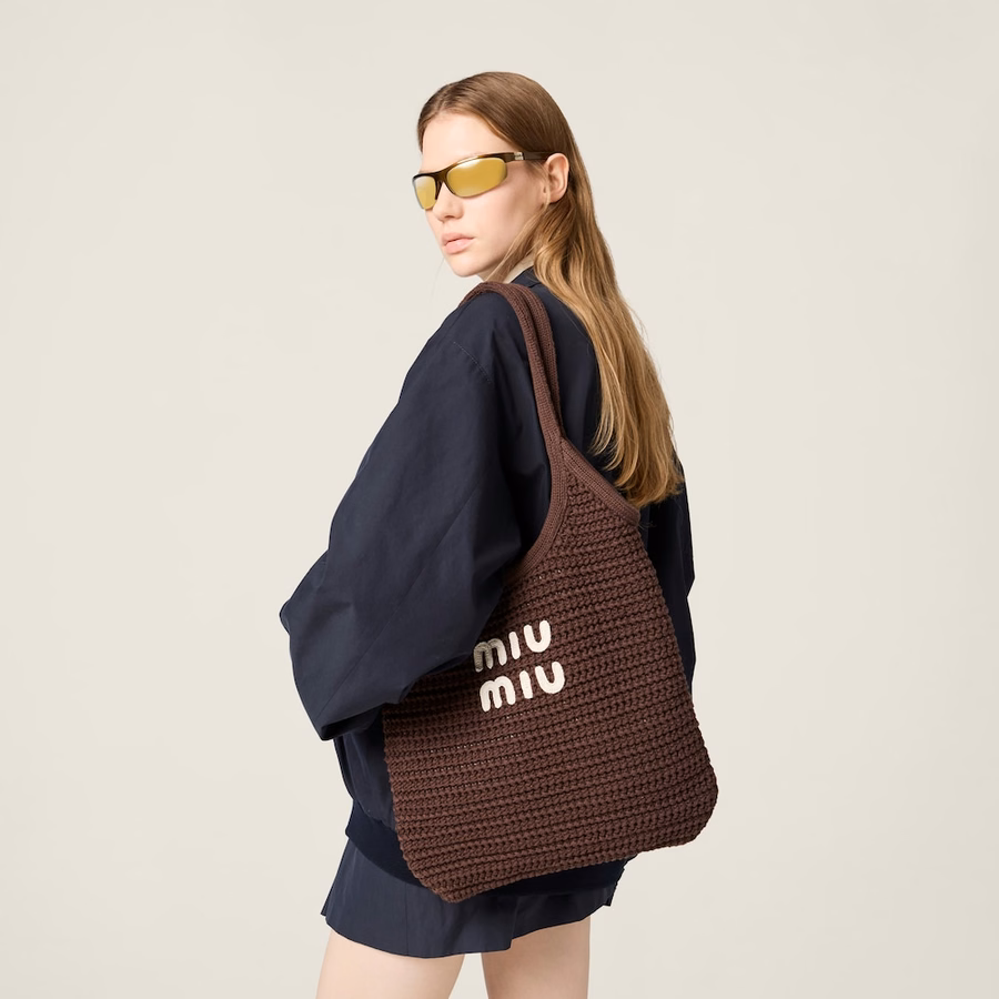 Ivy raffia-effect woven tote bag